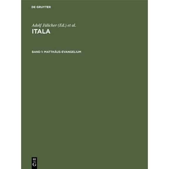 Matthaeus-Evangelium MatthÃ¤us-Evangelium, Book 1, (Hardcover)