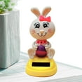 thumbnail image 6 of Solar Dancing Bunny Bobblehead Car Toy Cute Interactive Figurine for Easter Home Decoration Solar Powered Swing Doll, 6 of 9