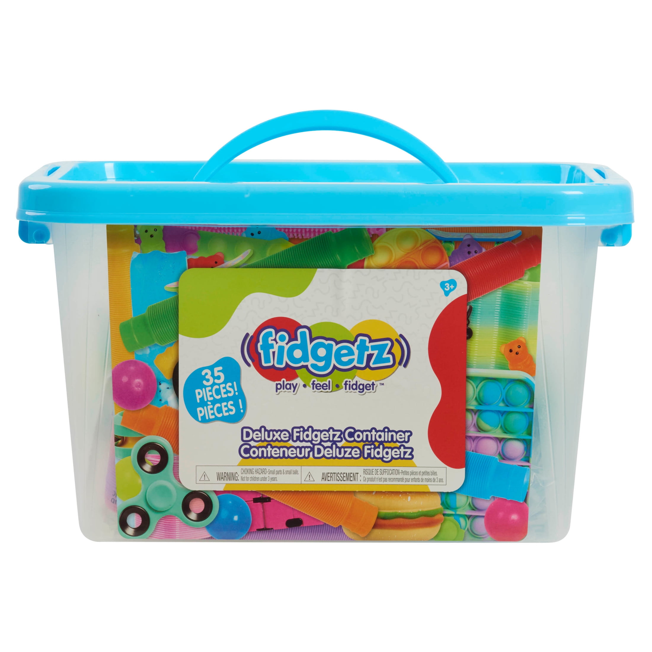 Fidgetz Deluxe Fidget Toys Container, Sensory Toys for Kids and