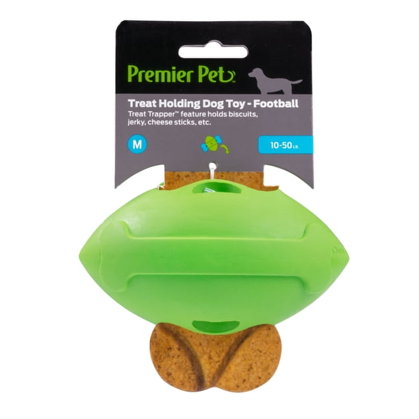 Premier Pet Treat Holding Dog Toy Football With Treat Dispensing
