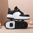 thumbnail image 4 of Junlike Shoes for Girls Children's Thick Soles Shoes With Wheels Automatic Skating Girls Lightweight Leisure Sneakers 7 Years - 14 Years, 4 of 9