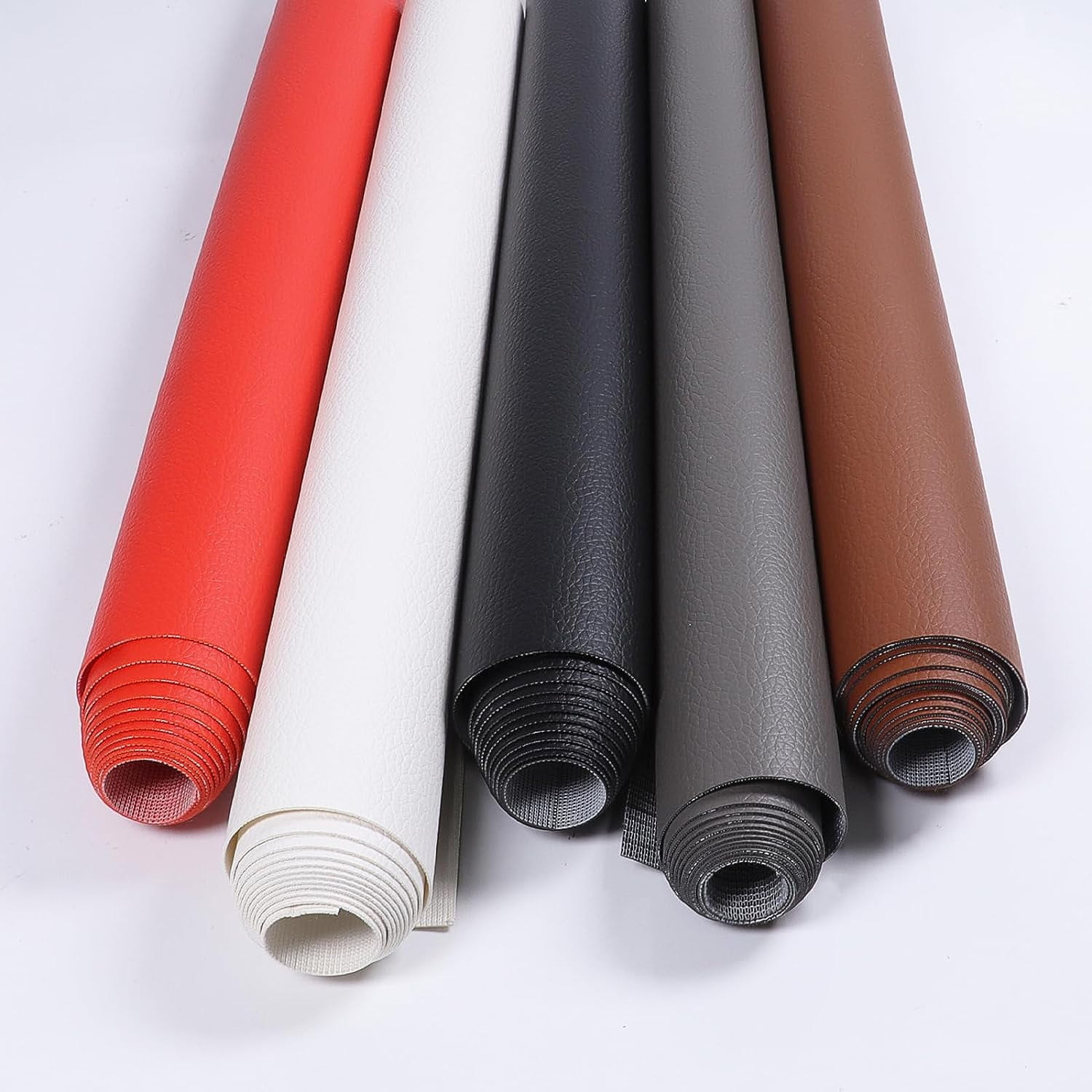 Vinyl Marine Synthetic Leather Fabric - 55"W Waterproof Vinyl Material 0.6mm Thick Soft Upholstery Leather Sheets for Car Headliner Furniture Sofa Boat Replacement Renovate - Grey