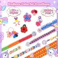 thumbnail image 5 of Nicella Bracelet Making Kit for Girls, 1200+Pcs Rubber Bands Bracelet Kit with 2 Unicorn Weaving Loom Tool, Art and Craft Kit Toy, Birthday Gift for Girls Kids 6–12(Pink), 5 of 10