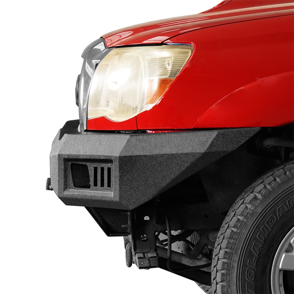 Hooke Road Front Bumper w/ Skid Plate & LED Lights Fit Toyota Tacoma 2005-2011