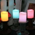 EcoGecko Set of 10 Flameless LED Color Changing Votive Candles with