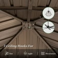 thumbnail image 3 of Domi 12x12 ft Wood Gazebo, Cedar Wood Frame Hardtop Gazebo with Galvanized Steel Double Roof, Outdoor Gazebo with Netting and Curtains, Patio Gazebo Pergola Pavilion for Patio, Backyard, Deck, Lawns, 3 of 9
