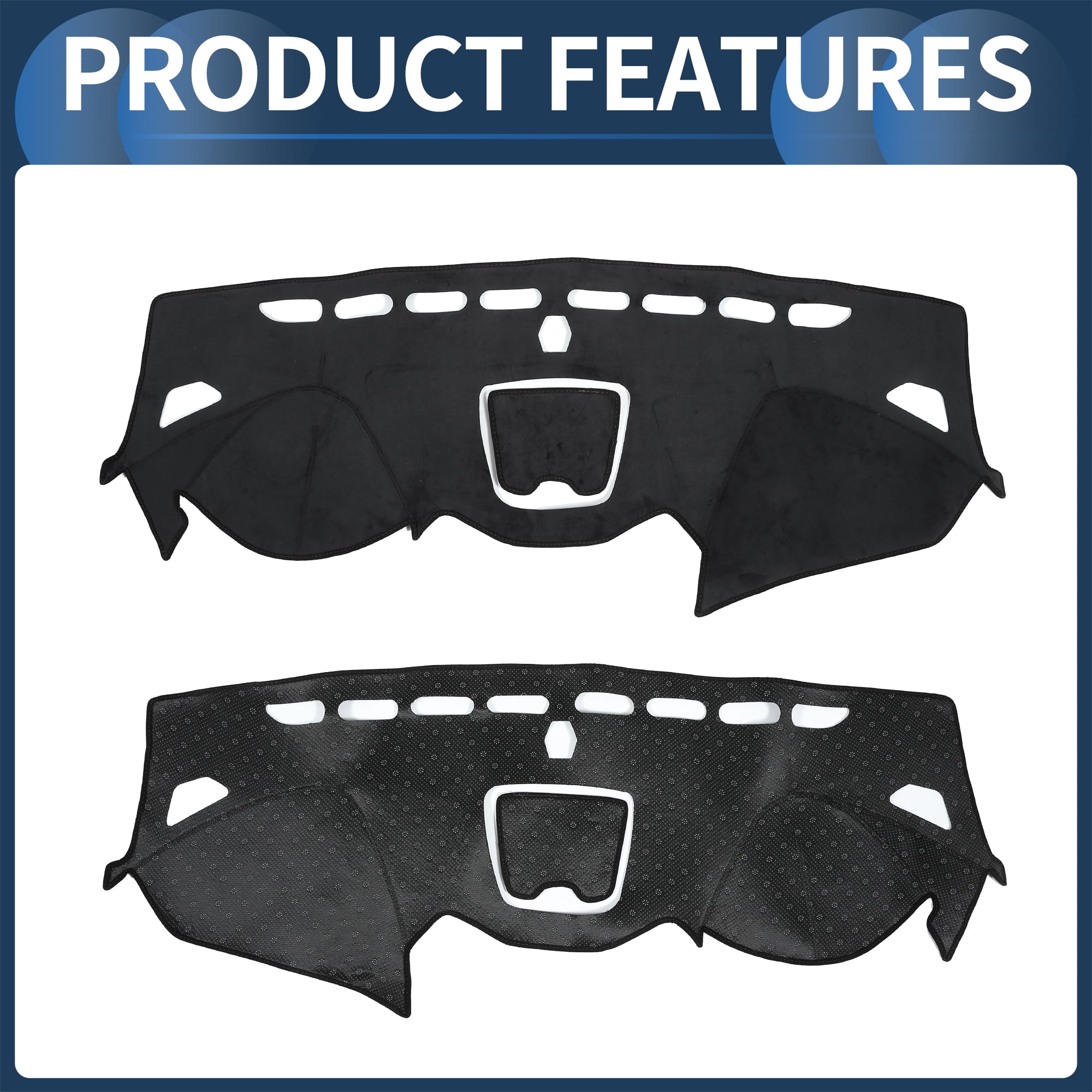 Unique Bargains Dash Cover Non-Slip Dashboard Carpet Mat for Hyundai Santa Fe 2013-2018