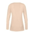 thumbnail image 5 of Long Sleeve Shirts for Women Fall Fashion Dressy Casual Blouses Trendy Pleated Tunic Tops, 5 of 6