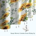 thumbnail image 6 of White Sunflower Green Leaf Pattern Shower Curtain 72"x72" ,Bathroom Decorative Shower Curtains Set with 12 Hooks,Modern Waterproof Washable Shower Curtain, 6 of 6