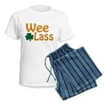 thumbnail image 5 of CafePress - Wee Lass Shamrock Women's Light Pajamas - Women's Short Sleeve Print T-Shirt and Pants Light Cotton Pajama Set, 5 of 7
