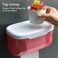 thumbnail image 4 of Inteprter Caja de pañuelos universal para baño, resistente al agua, sin perforaciones, caja de almacenamiento, soporte de papel higiénico, lavabo para Juegos de accesorios de baño Gris Inteprter HA067212-02, 4 of 6