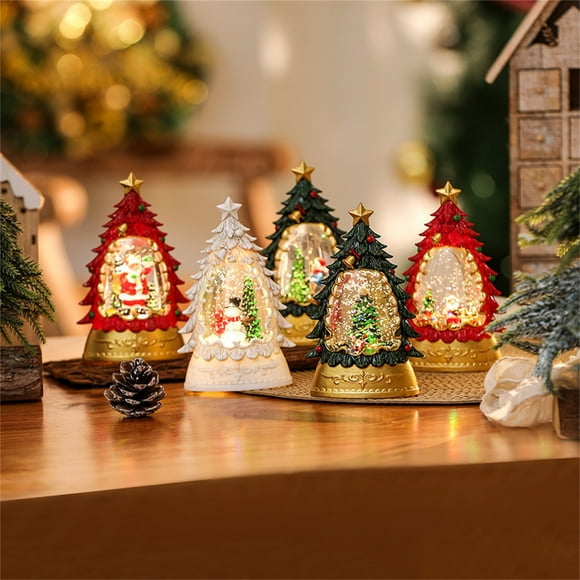 Iumwxz Lamp Light Fall Snow Lantern Christmas Tree Snowman Santa Glittering Fall Decorations for Home Thanksgiving Fall Decor Christmas Home Decoration100ml Floor Lamp Multicolor Resin My Order