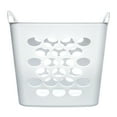 thumbnail image 6 of Mainstays Plastic Laundry Hamper, Flexible Square, Breathable with Handles, White, 6 of 11