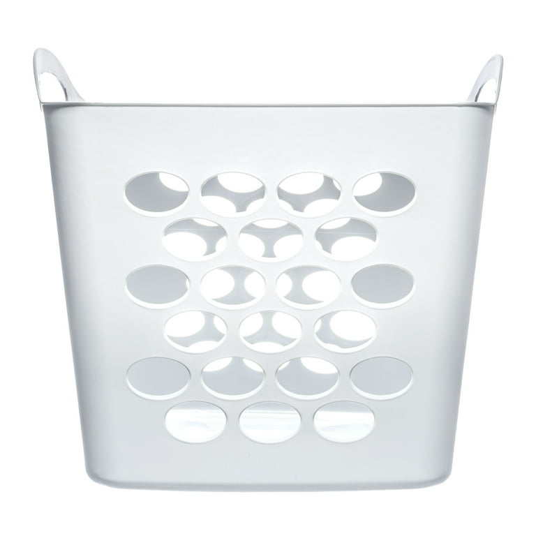 Mainstays Flexible Square Laundry Hamper, White, 4-Pack photo 6