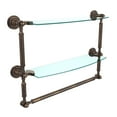 thumbnail image 2 of Dottingham Collection Two Tiered Glass Shelf with Integrated Towel Bar - Venetian Bronze / 24 Inch, 2 of 2