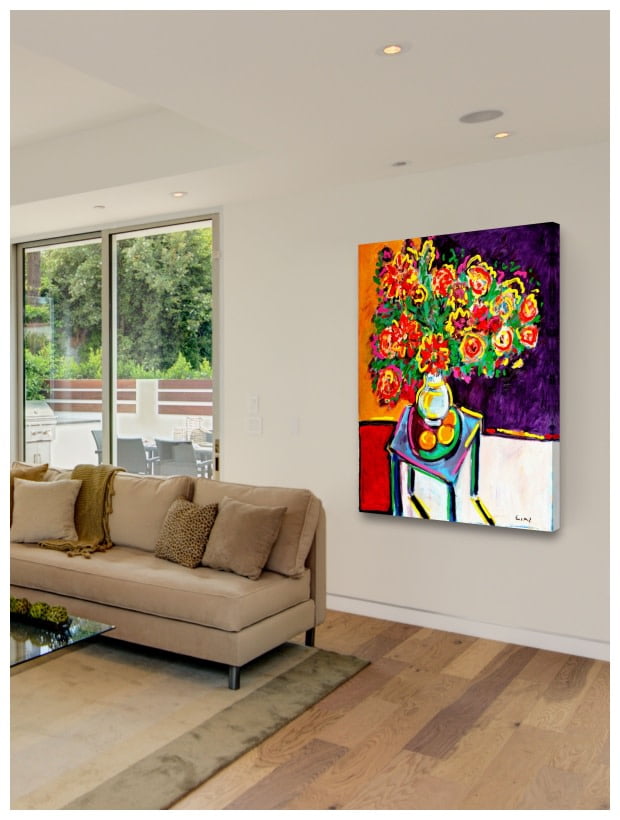 Marmont Hill "Bouquet Rouge" by Wayne Ensrud Painting Print on Canvas