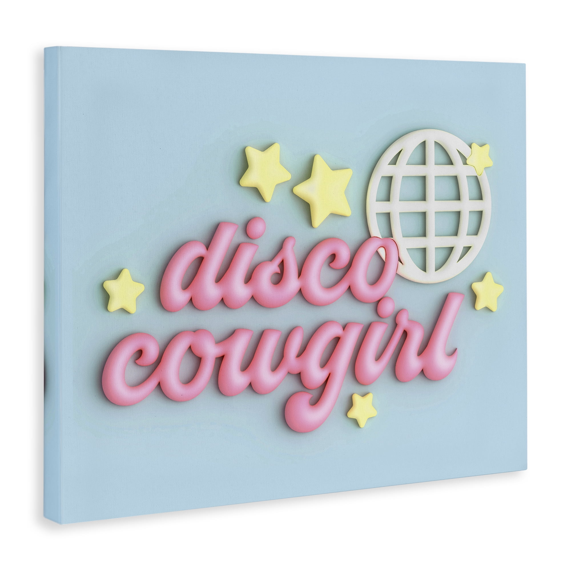 Stupell Industries Retro Disco Cowgirl Entertainment Painting Wrapped Canvas Art Print Wall Art, 40 x 30