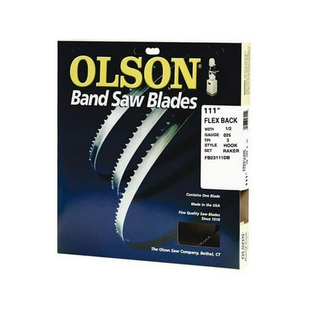 UPC: 0012373231110 | Olson 111 in. L X 1/2 in. W Carbon Steel Band Saw Blade 3 TPI Hook teeth 1 pk