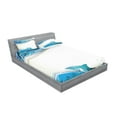 thumbnail image 2 of Ambesonne Ocean Fitted Sheet & Pillow Sham Set, Dolphins Sea Waves Drops, Full, Beige Blue Aqua, 2 of 2