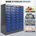 thumbnail image 6 of 40 - Drawer Parts Cabinet, 21×8.66×24.8 Inch Steel & Plastic Bolt/Nut Storage, Dividers Included, Ideal for Garage Workshop, Home DIY Area, Tool Shed Organization, 6 of 7