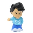thumbnail image 6 of Replacement Part for Collectible Fisher-Price Little People Dollhouse Playset CHD18 - Replacement Little Boy Koby Figure wearing Blue Shirt with Dog Bone Print, 6 of 6
