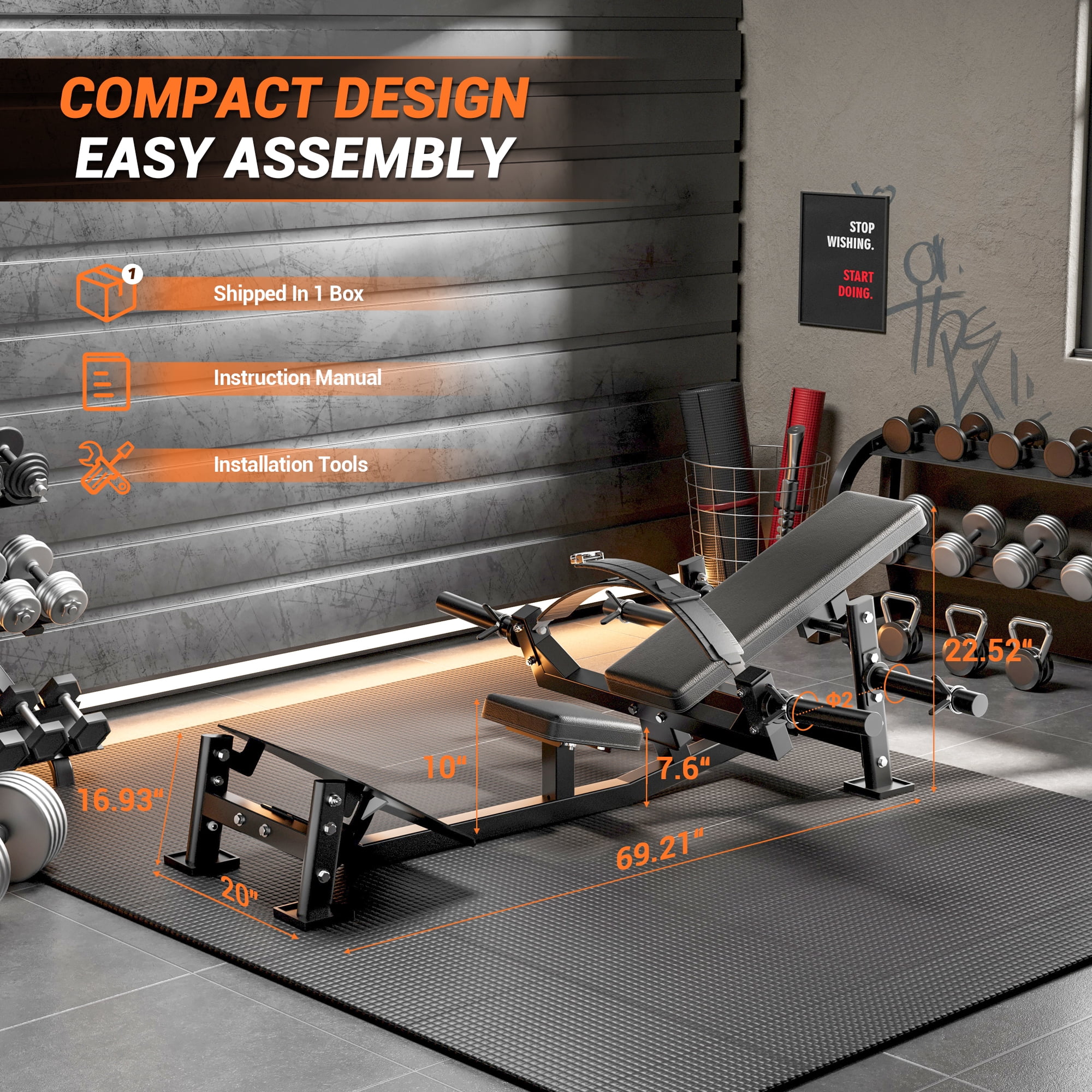 JoanKaren Hip Thrust Machine Glute Bridge,830LBS Heavy Duty Butt Muscle Building and Shaping Exercise Equipment with Adjustable Footboard & Weight Holder,for or Men & Women