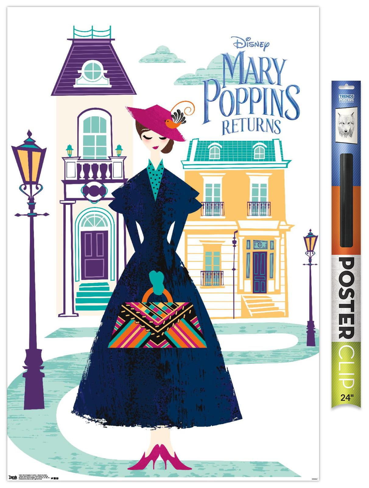 Disney Mary Poppins  Cream Glass Candle Lantern Lamp Battery Tea Light Gift 