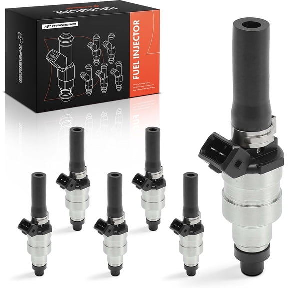 A-Premium Set of 6 Fuel Injectors Compatible with Nissan Maxima 1984 & Alfa Romeo GTV-6 1981-1986, Milano 1987-1989 & Datsun 280Z 1975-1978, 280ZX, 810, Maxima & Jaguar XJS, 2.5L 2.8L 3.0L 5.3L