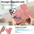 thumbnail image 6 of Allytechgroup Flip Case for iPhone 17 Pro Max with Credit Card Slot, PU Leather Wallet Phone Case Kickstand Shockproof Magnetic Back Cover for iPhone 17 Pro Max, Pink, 6 of 8