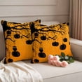 thumbnail image 2 of Halloween Owl Outdoor Waterproof Pillow Covers, Orange Black Pumpkin Tree Horror Branch Decorative Square Throw Pillowcase Sofa Cushion Sham for Patio/Couch/Chair, 24"x24" 2 Pack, 2 of 8