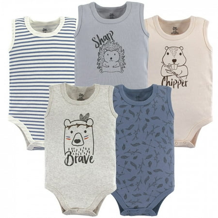 

Yoga Sprout Baby Boy Cotton Bodysuits 5pk Wild Woodland 9-12 Months