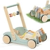 Minzan 2-in-1 Baby Push Walker with Adjustable Speed, Multi-Fun Too