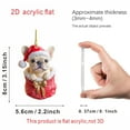 thumbnail image 7 of Elainilye French Bulldog Christmas Ornament 2D Acrylic Pendant for Tree Decor Home Holiday Decoration Gift for Pet Lovers and Families, 7 of 7