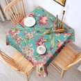 thumbnail image 2 of Pioneer Flower Floral Print Pattern Square Tablecloth,Waterproof Square Table Cover,Wipeable Spillproof Washable Table Cover for Home Kitchen Party Decor 42"X42"(107x107cm), 2 of 6