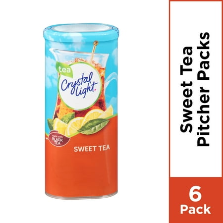 (6 Pack) Crystal Light Sweet Tea Drink Mix, 6 count (Best Tea To Drink Before Bed)