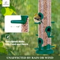 thumbnail image 4 of Kingsyard 2 Pack Wild Bird Feeders for Outdoors Hanging, Plastic Tube Feeder, 6 Feeding Ports, Green, 4 of 7