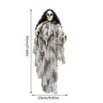 thumbnail image 3 of Large Hanging Witch Skeleton Decoration, 5FT Scary Moving Ghost with Poseable Arms, Halloween Horror Prop for Indoor Outdoor Party (Style F), 3 of 9
