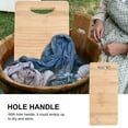 thumbnail image 3 of OHOIOLLA 1Pack Khaki Rectangular Bamboo Wood Washboard for Laundry Cleaning Home Accessories, 3 of 8