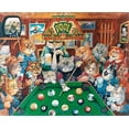 thumbnail image 2 of Bell, Bill 18x15 White Modern Wood Framed Museum Art Print Titled - The Hustler ( Pool Cats ), 2 of 4