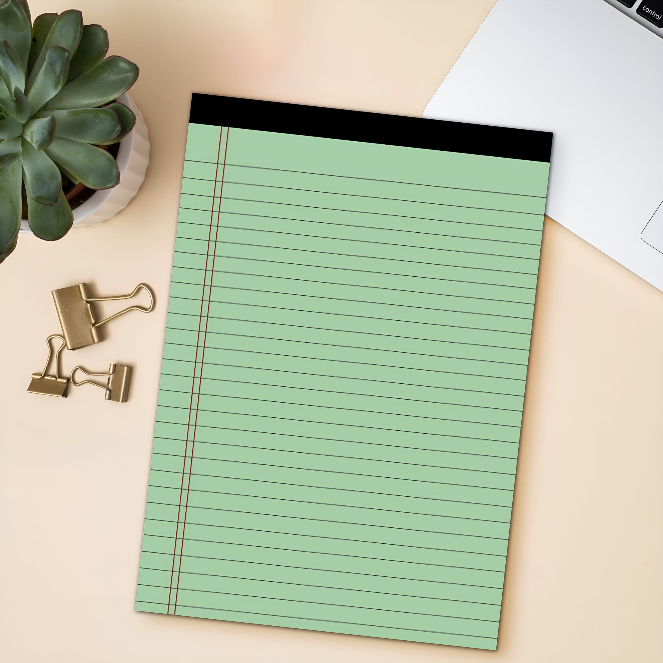 CCOCC 2026 New 4Pcs A3 Small Legal Pads Colored Note Pads Paper College Ruled Notepad Clear Print Writing Pads Legal Pads Perforated Narrow Ruled Pads of Paper(Multi-Color)