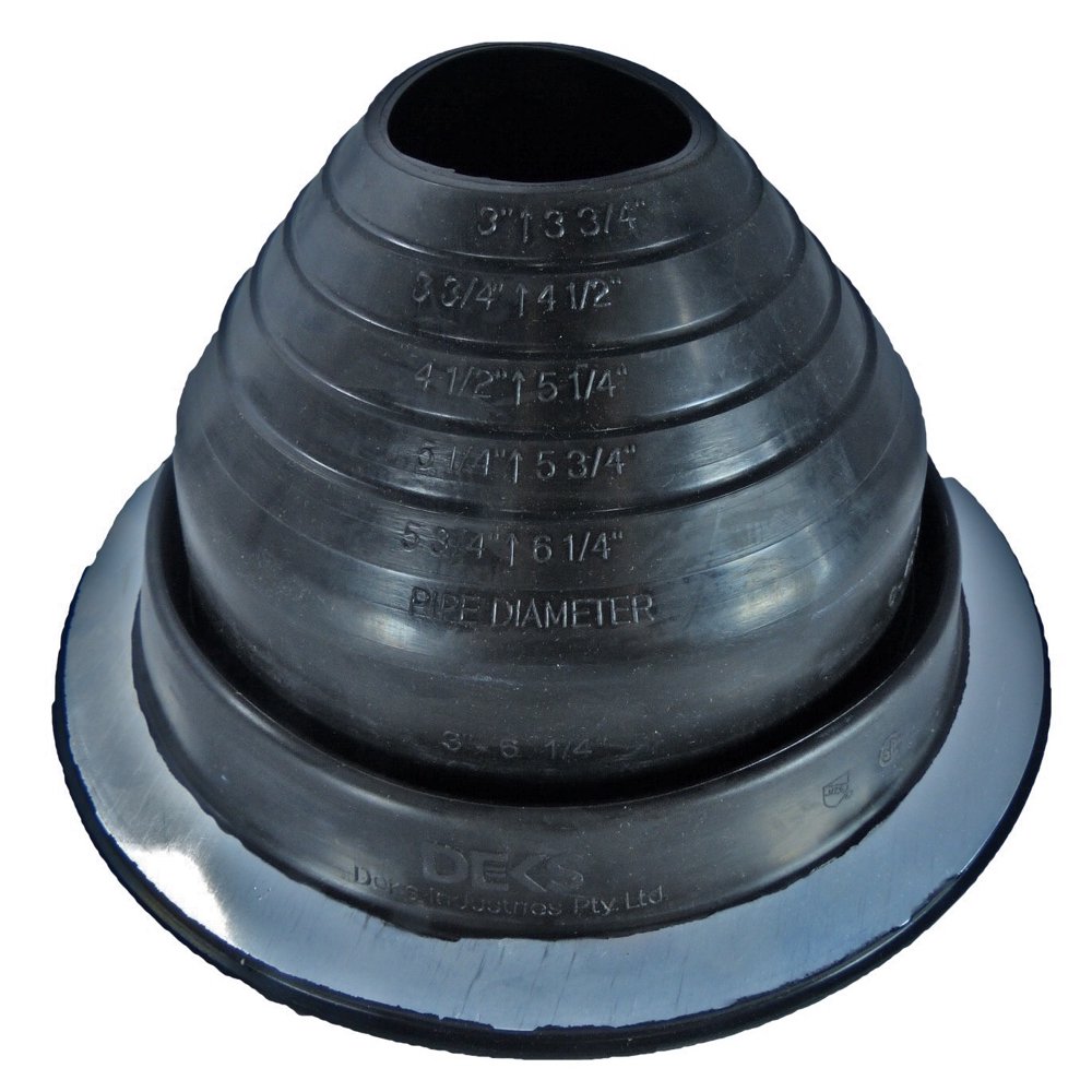 DEKTITE 4 DF104B ROUND Black EPDM flexible Pipe Flashing, Roof