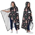 thumbnail image 2 of Wearable Blanket,Ballerina Princess Swan Pattern Hooded Wearable Sherpa Blanket for Adults & Teens,Winter Poncho Shawl Wrap Cape Thick Warm,60"x80", 2 of 5
