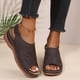 thumbnail image 2 of Amzcrzy Zapatos de mujer,Zapatos de mujer,Zapatillas de mujer, Sandalias romanas vintage con cuña recortada y punta abierta para mujer Sandalias Mujer Zapatillas De Casa, 2 of 9