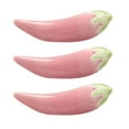 thumbnail image 2 of Fiocias 3 Pieces Fork Holder Rack Cute Chili Ceramic Chopstick Holder Chopsticks Utensil Pink, 2 of 9