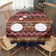 thumbnail image 3 of Round Waterproof Tablecloth 60×60 Inch, Bohemia Reusable Indoor/Outdoor Durable Table Cover for Party Kitchen Dinner Room Decor, 3 of 6