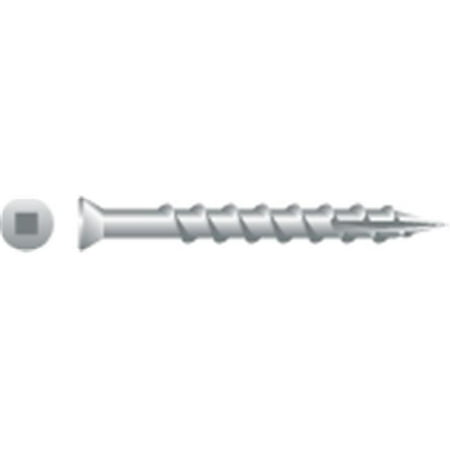 

7 x 3 in. 305 Stainless Steel Square Drive Trim Head Screws Coarse Thread Box of 2 000
