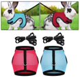 thumbnail image 3 of Arnés de conejo con correa elástica Malla Chaleco Arnés Transpirable para Bunny Walking Largo 20cm-32cm Yuyangstore Arnés y correa de conejo, 3 of 8
