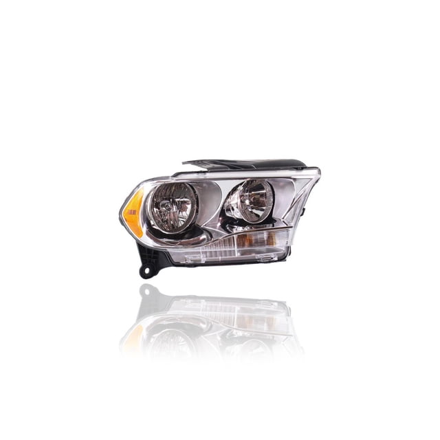 Headlight Assembly - Compatible/Replacement for '11-13 Dodge Durango Express/SXT/Crew/Lux/Heat - Halogen Chrome Bezel - Right Hand - Passenger - 55079366AC - CAPA