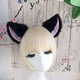 thumbnail image 3 of Diademas para mujer, diadema cuadrada con orejas largas, bonitos accesorios de cosplay, pelusa negra con clip interior para las orejas., 3 of 3