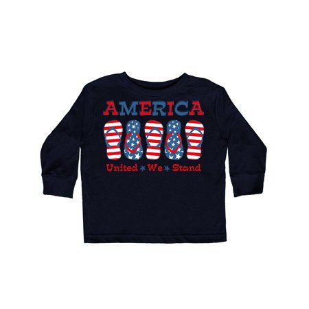 

Inktastic Flip Flop America Gift Toddler Toddler Girl Long Sleeve T-Shirt